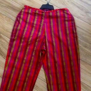Karen Kane Silk Plaid Cropped Pants size 4